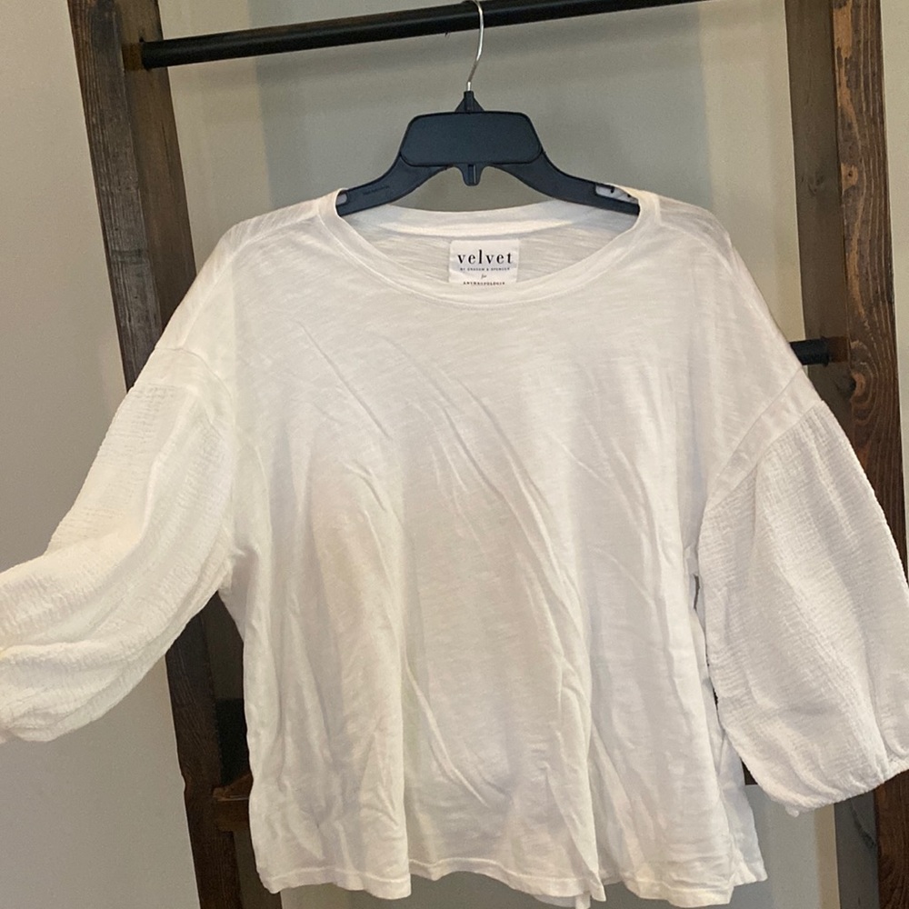 Velvet Anthropologie white tshirt